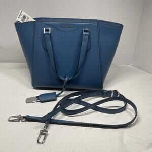 Michael Kors Taryn Small Convertible Top Zip Tote Crossbody Dk Chambra